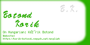 botond korik business card